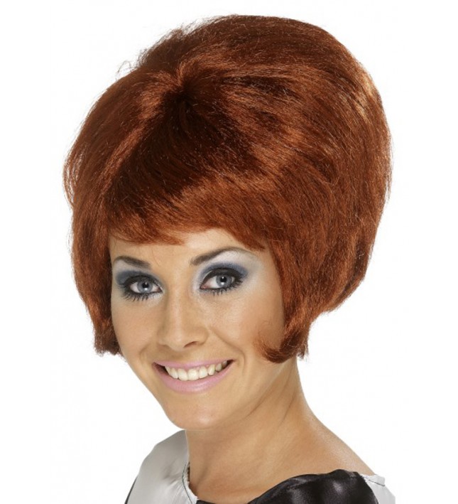 60s Beehive Wig Auburn