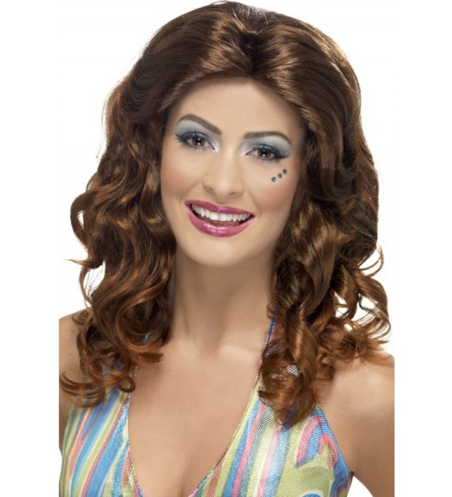70s Dancing Queen Wig Brown
