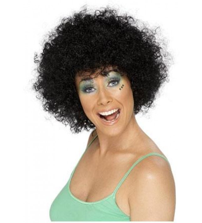 Black Curly Wig Smiffys