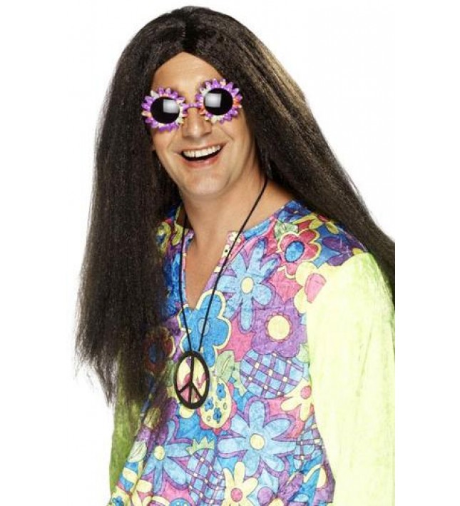 Hippy Wig Brown Fancy Dress Smiffys