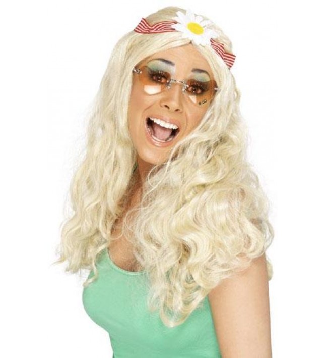 Groovy Wig Blonde Fancy Dress Smiffys