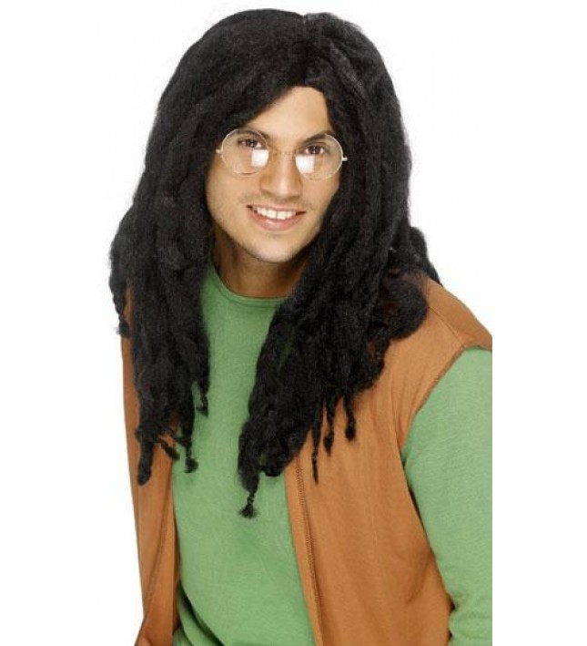 Jamaican Wig Black Rasta Fancy Dress Smiffys