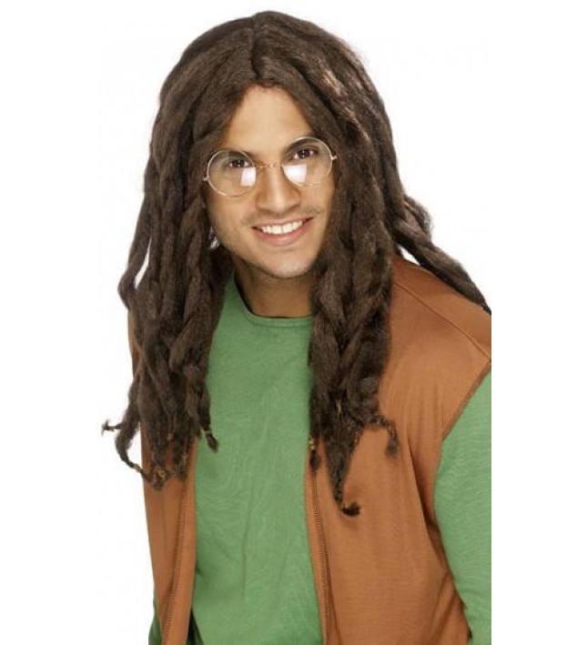 Jamaican Wig Brown Rasta Fancy Dress Smiffys