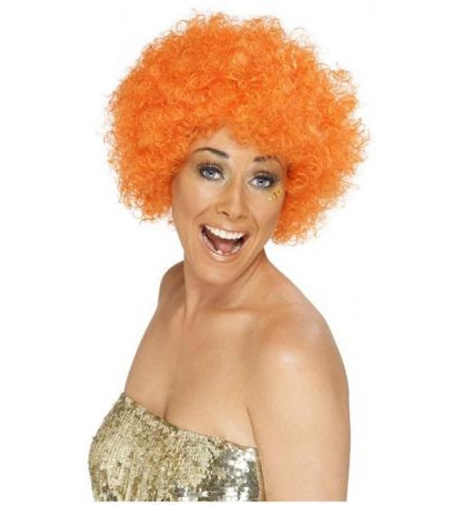 Bargain Funky Orange Affro Wig