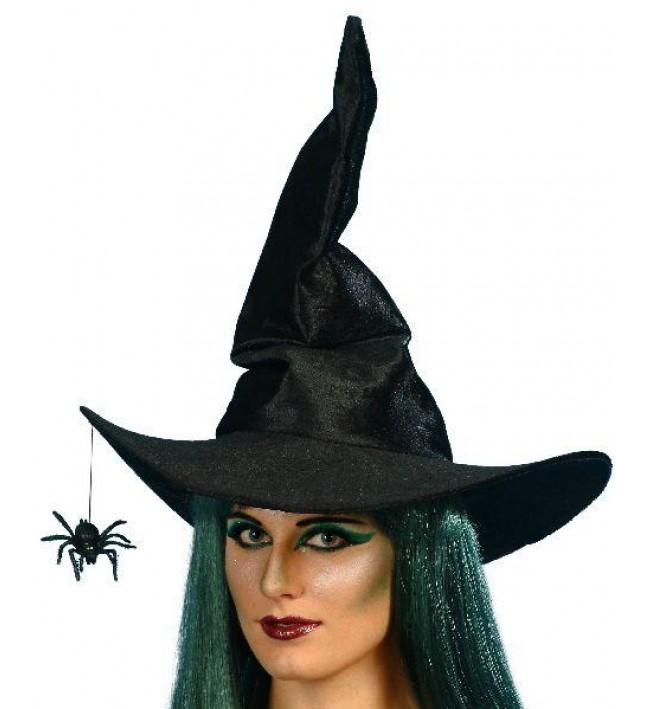 Witch Hat Black Velour with Spider Smiffys