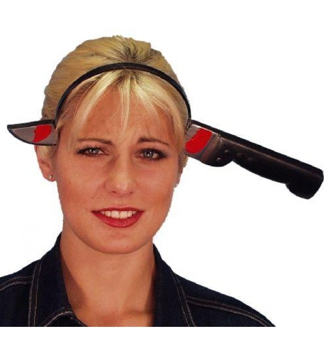 Plastic Knife Through Head Smiffys