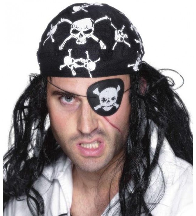 Eye Patch Pirate Skull and Crossbones Smiffys