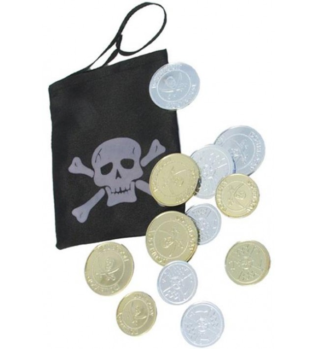Black Pirate Coin Bag Smiffys