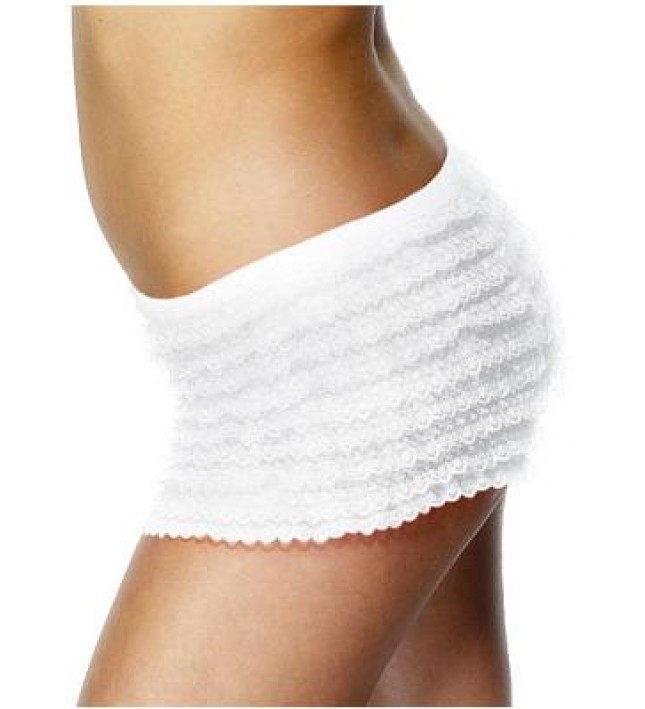 Adult White Ruffle Lace Panties Fancy Dress Accessory