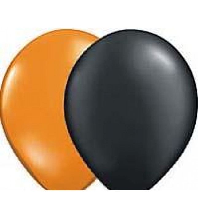 40 Balloons Black and  Orange