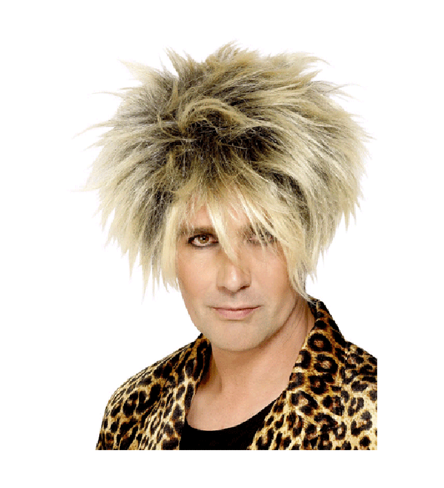 Adult 80`s Popstar Fancy Dress Wig
