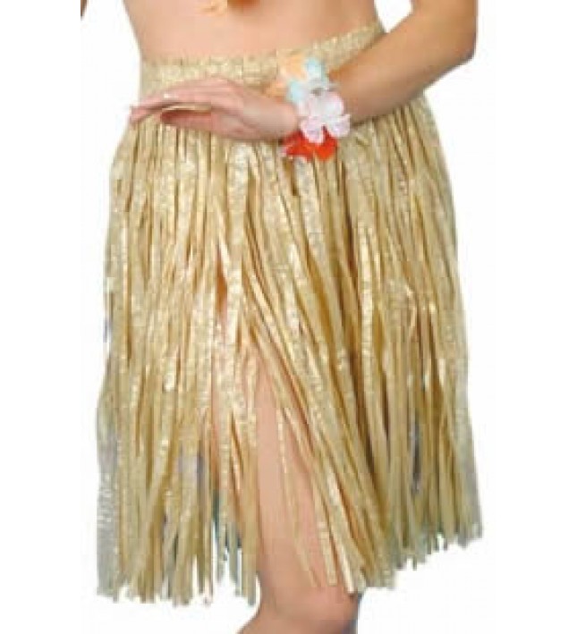 Natural Colour Hula Skirt  56cm Smiffys