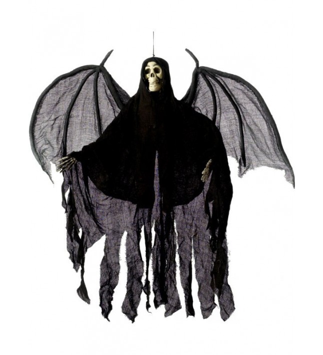 Hanging Skeleton With Robe And Wings