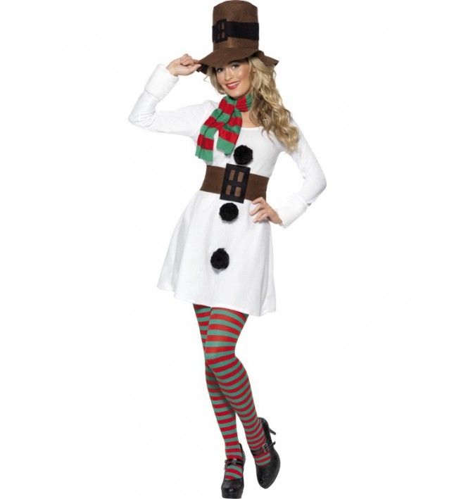 Smiffy's Adult Ladies Christmas Snowman Costume