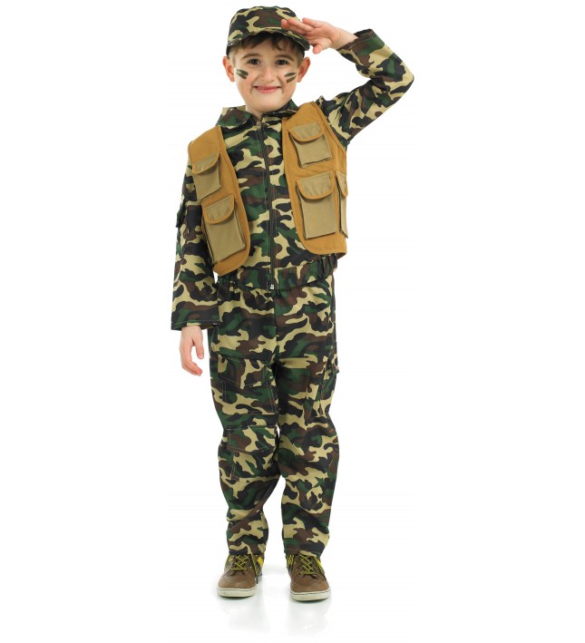 Boys Army Fancy Dress Costume