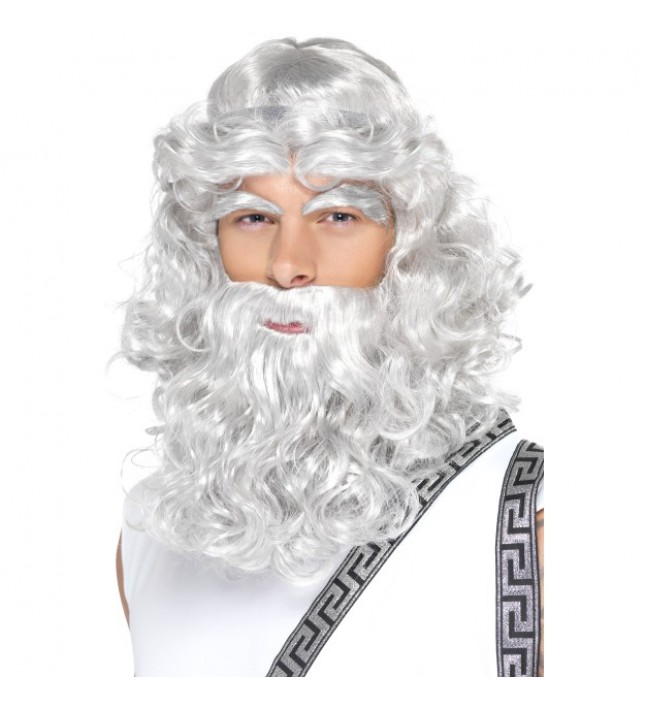 Zeus Greek God Fancy Dress Wig