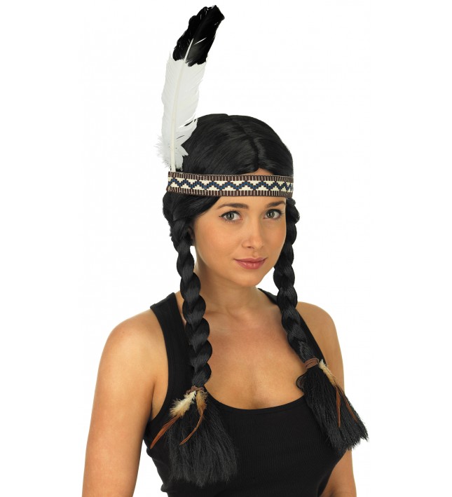 Indian Squaw Fancy Dress Wig