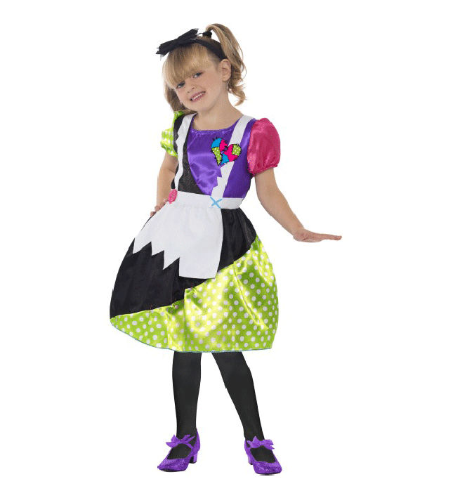Girls Rag Doll Fancy Dress Costume
