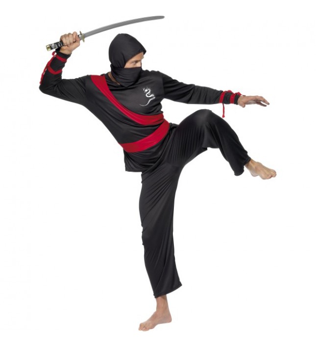 Mens Ninja Warrior Fancy Dress Costume