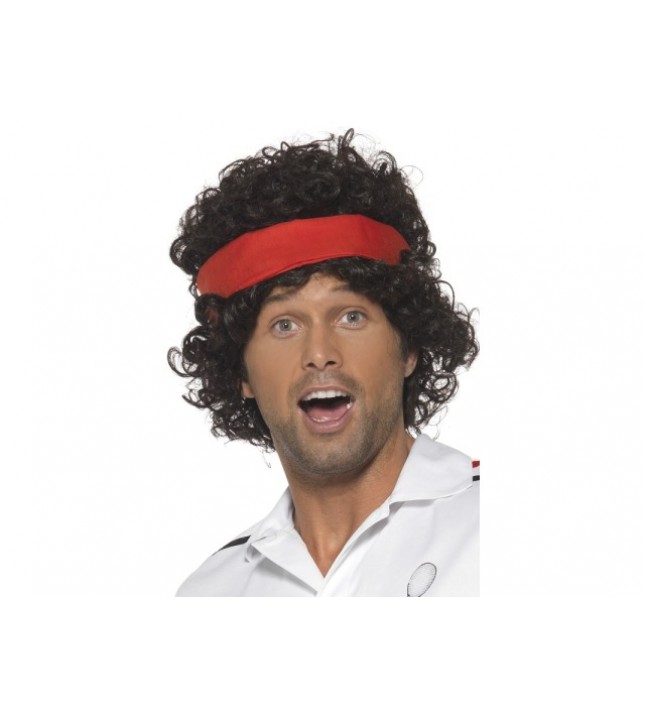 80s Tennis Player Fancy Dress Wig