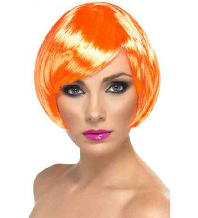 Babe Wig Fire Coral Fancy Dress Smiffys