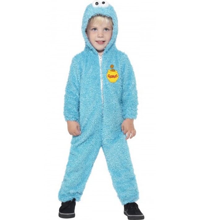 Childs Sesame Street Cookie Monster Fancy Dress Costume