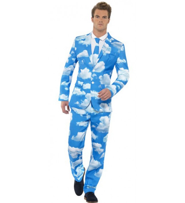 Mens Sky High Stand Out Fancy Dress Suit