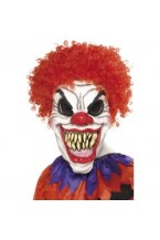 Scary Clown Mask, Foam Latex, With Hair