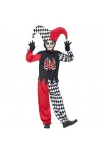 Boys Halloween Blood Curdling Jester Fancy Dress