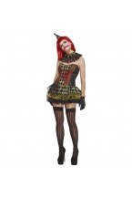 Fever Creepy Zombie Clown Lady Costume