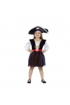 Deluxe Glitter Pirate Girl Costume