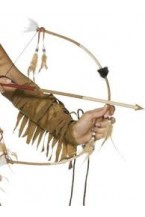 Feathered Indian Bow and Arrow Set