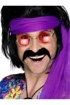 Black 70's tash