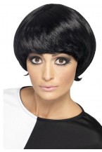 60s Psychedelic Wig Black