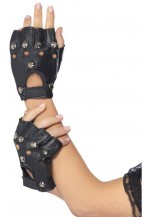 Adult Black Punk Gloves
