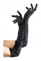 Black Velveteen Gloves 