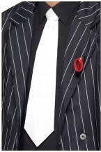 White 1920s Gangster Tie 