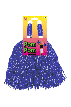 Metallic Blue Pom Poms