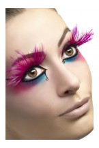 Pink Feather Plume Eyelashes  