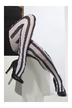 Tights White And Black Striped