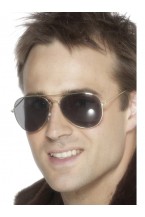 Silver Frame Aviator Glasses