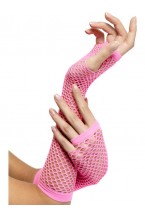 Fishnet Long Pink Gloves