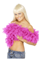 Fushia Pink Feather Boa