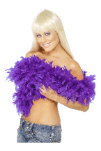 Deluxe Purple Feather Boa