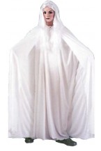 Adult Deluxe White Hooded 74 Inch Cape