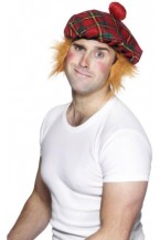 Tam O`Shanter With Hair And Pom Pom Smiffys