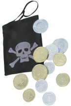 Black Pirate Coin Bag Smiffys