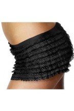 Adult Black Ruffle Lace Panties