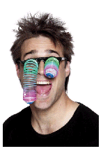 Neon Droopy Eye Specs / Glasses