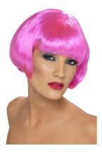 Neon Pink Babe Wig